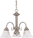 Ballerina 3-Light Chandelier in Brushed Nickel