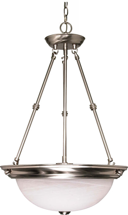 3-Light 15" Pendant in Brushed Nickel