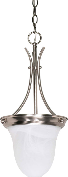 1-Light Bell Pendant in Brushed Nickel