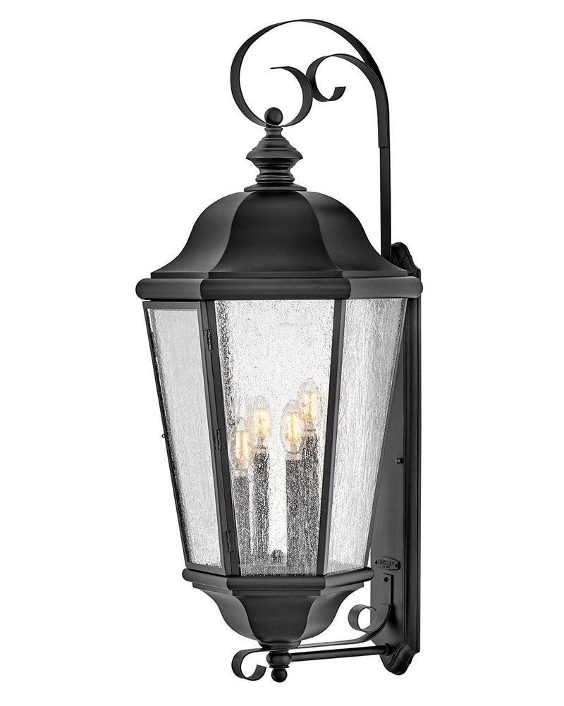 Edgewater Grande 4-Light Outdoor Wall Lantern in Black