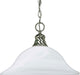 1-Light Hanging Dome Pendant in Brushed Nickel