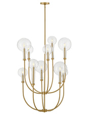 Alchemy 10-Light Chandelier in Lacquered Brass