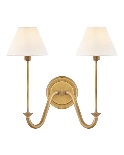 Greta 2-Light Wall Sconce in Heritage Brass