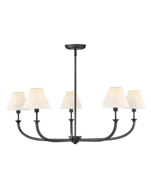 Greta 5-Light Chandelier in Blackened Brass