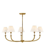 Greta 5-Light Chandelier in Heritage Brass