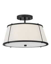 Clarke 2-Light Semi-Flush Mount in Black