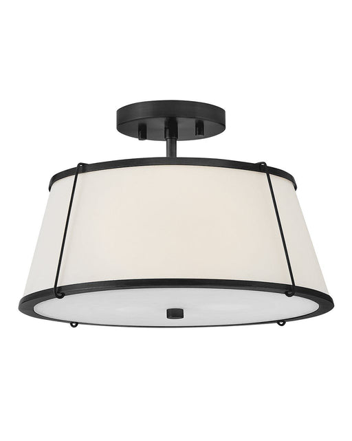 Clarke 2-Light Semi-Flush Mount in Black