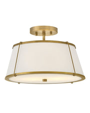 Clarke 2-Light Semi-Flush Mount in Lacquered Dark Brass