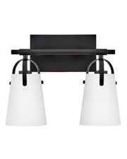 Foster 2-Light Bath Vanity Light in Black