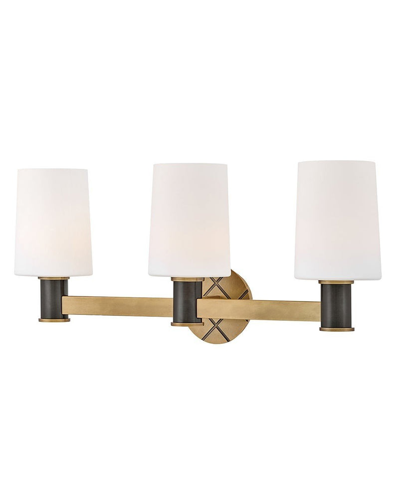 Declan 3-Light Bath Vanity Light in Heritage Brass