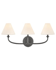 Greta 3-Light Bath Vanity Light in Blackened Brass