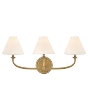 Greta 3-Light Bath Vanity Light in Heritage Brass