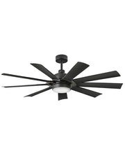 Turbine 60" Outdoor Smart Ceiling Fan with Light in Matte Black