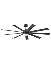 Turbine 80" Outdoor Smart Ceiling Fan with Light in Matte Black