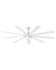 Turbine 80" Outdoor Smart Ceiling Fan with Light in Chalk White