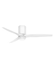 Facet 52" Outdoor Smart Ceiling Fan with Light in Matte White