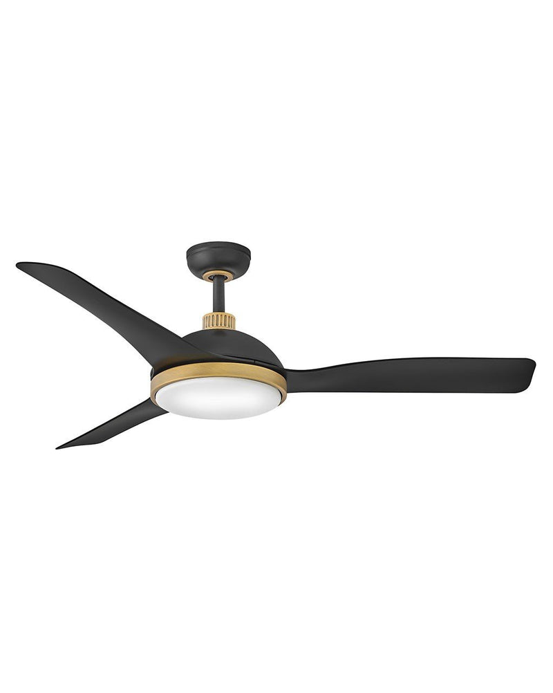 Alba 56" Outdoor Smart Ceiling Fan with Light in Matte Black