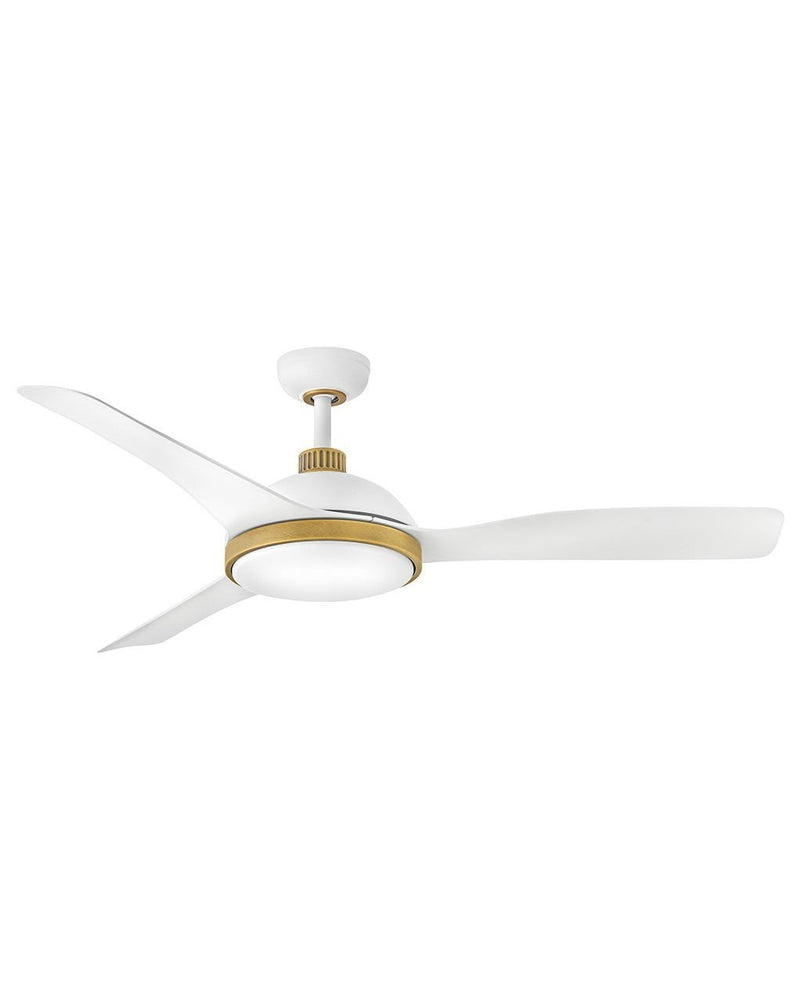 Alba 56" Outdoor Smart Ceiling Fan with Light in Matte White