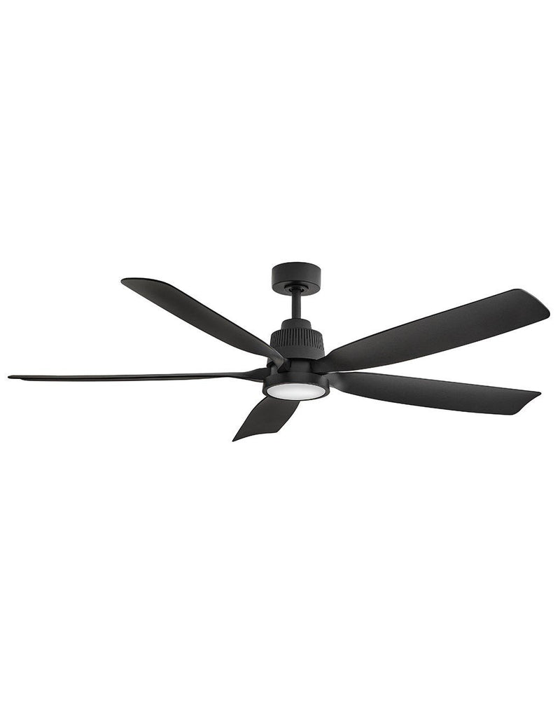 Bodin 64" Smart Outdoor Ceiling Fan with Light in Matte Black