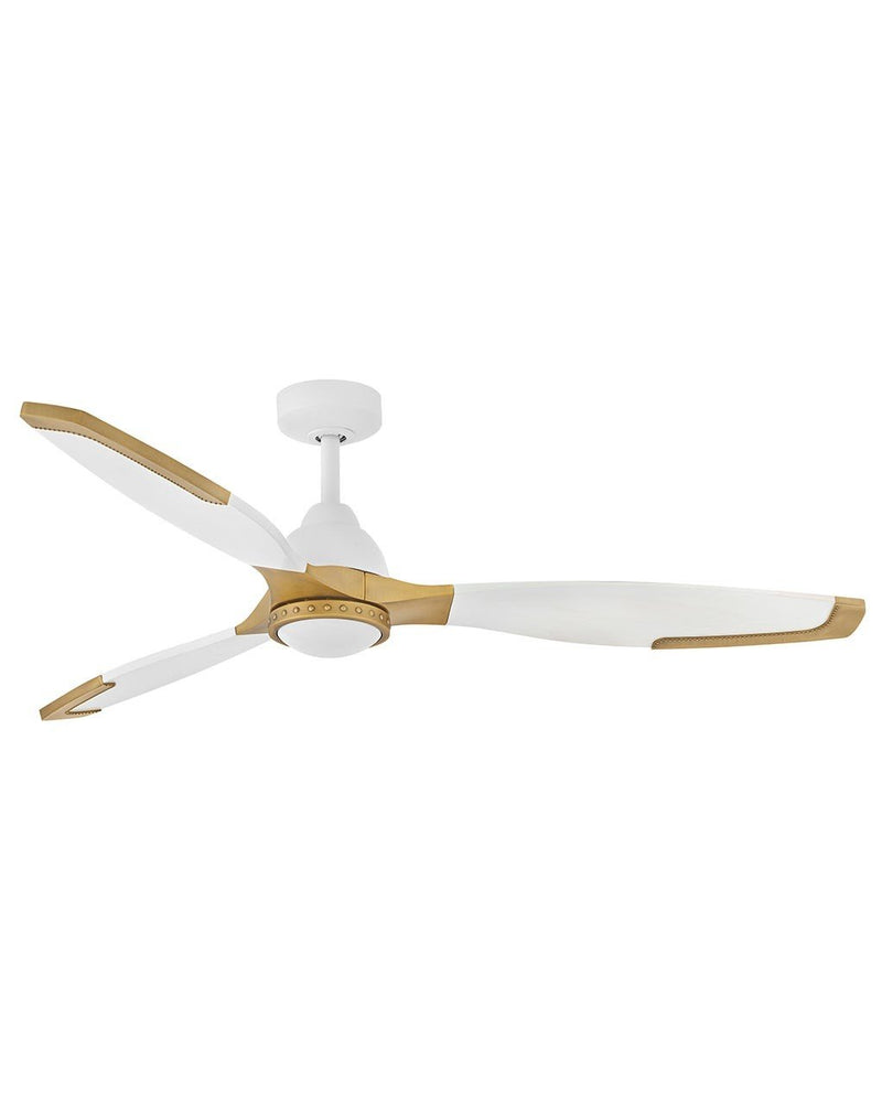 Aileron 60" Outdoor Smart Ceiling Fan with Light in Matte White