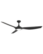 Talan 64" Outdoor Smart Ceiling Fan with Light in Matte Black