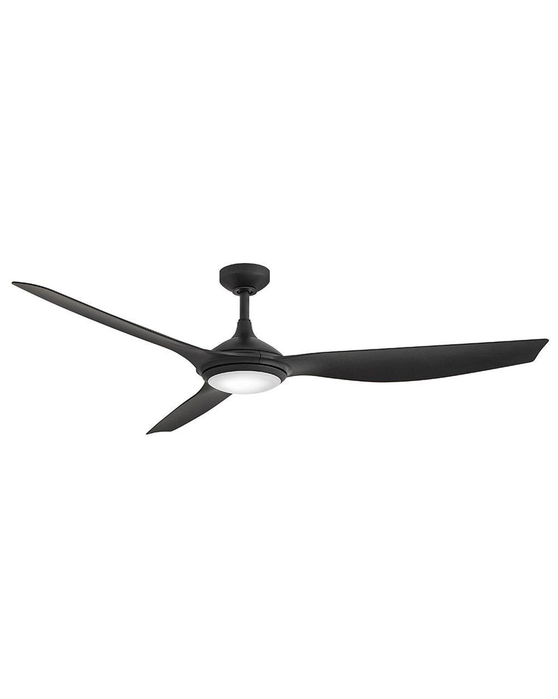 Talan 64" Outdoor Smart Ceiling Fan with Light in Matte Black