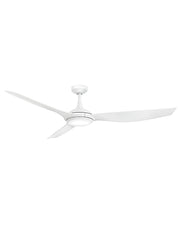Talan 64" Outdoor Smart Ceiling Fan with Light in Matte White