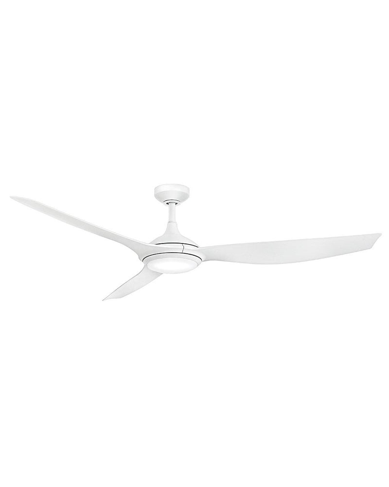 Talan 64" Outdoor Smart Ceiling Fan with Light in Matte White