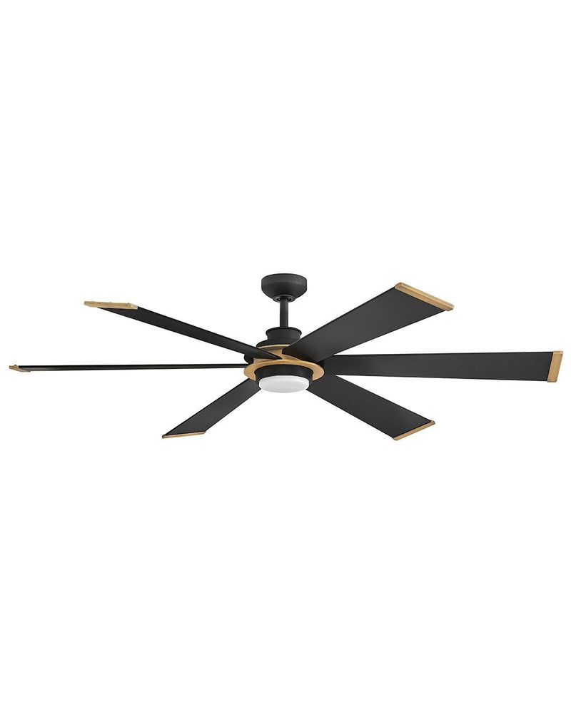 Andros 64" Outdoor Smart Ceiling Fan with Light in Matte Black