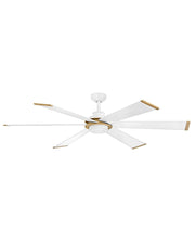 Andros 64" Outdoor Smart Ceiling Fan with Light in Matte White