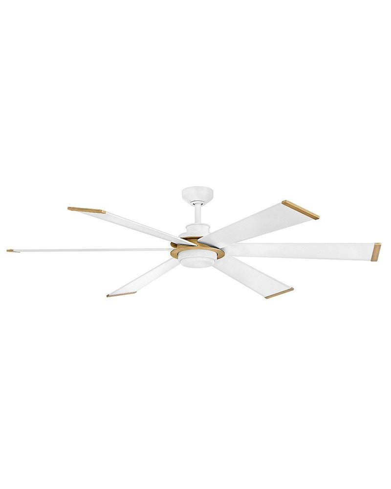Andros 64" Outdoor Smart Ceiling Fan with Light in Matte White