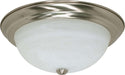 3-Light 15" Flush Fixture in Brushed Nickel