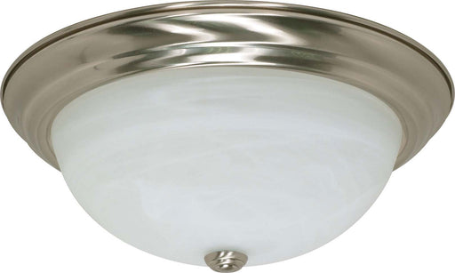 3-Light 15" Flush Fixture in Brushed Nickel