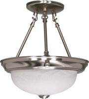 11.38" 2-Light Semi-Flush Mount in Brushed Nickel