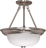 15.25" 3-Light Semi-Flush Mount in Brushed Nickel