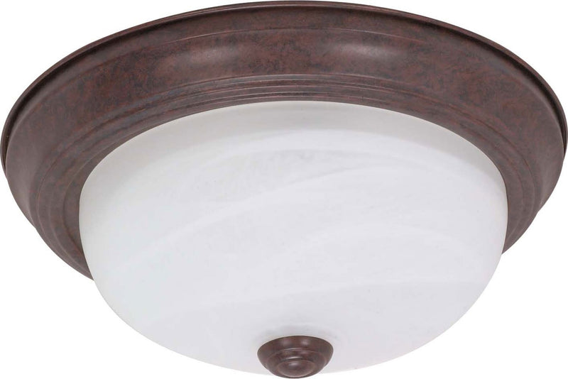 11.38" 2-Light Flush Mount in Old Bronze