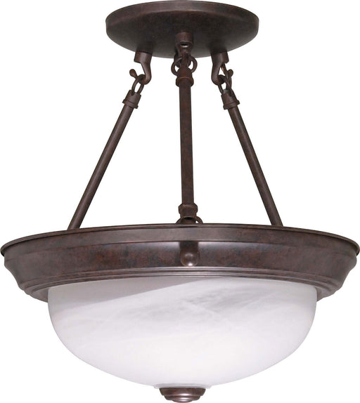 11.38" 2-Light Semi-Flush Mount in Old Bronze