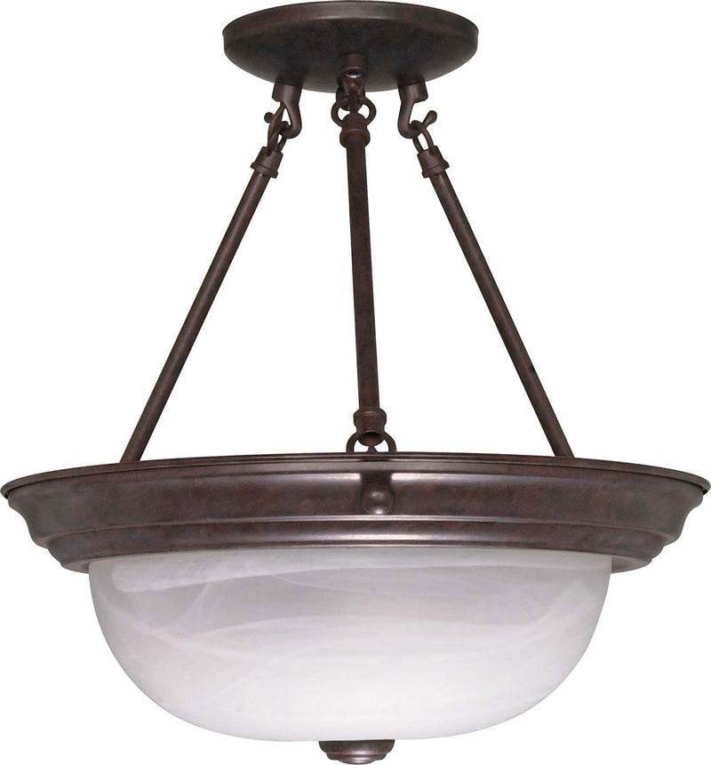 13.25" 2-Light Semi-Flush Mount in Old Bronze