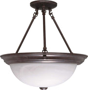 15.25" 3-Light Semi-Flush Mount in Old Bronze