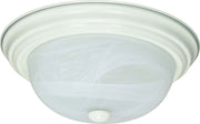 11.38" 2-Light Flush Mount in Textured White
