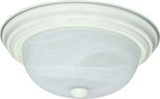 13.25" 2-Light Flush Mount in Textured White