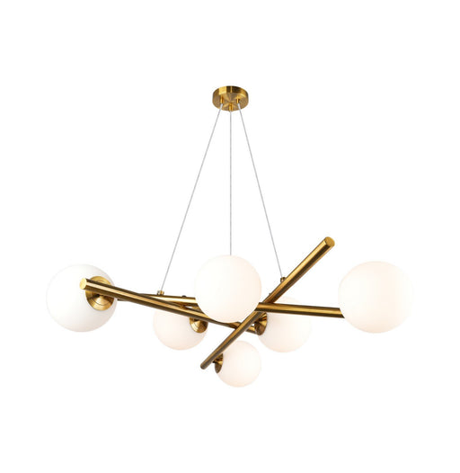 Modena 6-Light Chandelier in Plated Brushed Brass