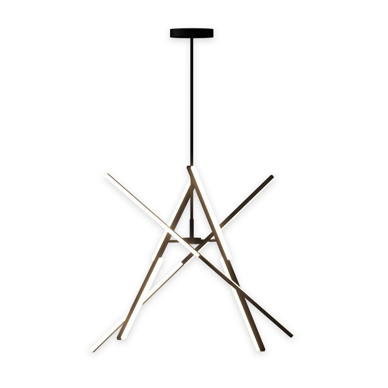 Stix 50" LED Chandelier in Black