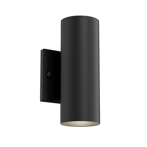 2-Light 12V Cylinder Outdoor Wall Sconce in Black Textured