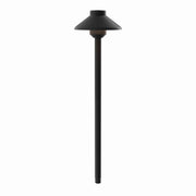 Landscape LED Tall Stepped Dome Path Light in Black Textured