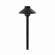 Landscape LED Short Stepped Dome Path Light in Black Textured