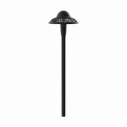 Pierced Dome LED Path Light in Black Textured