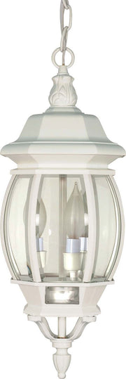Central Park 3-Light Outdoor Lantern Pendant in White