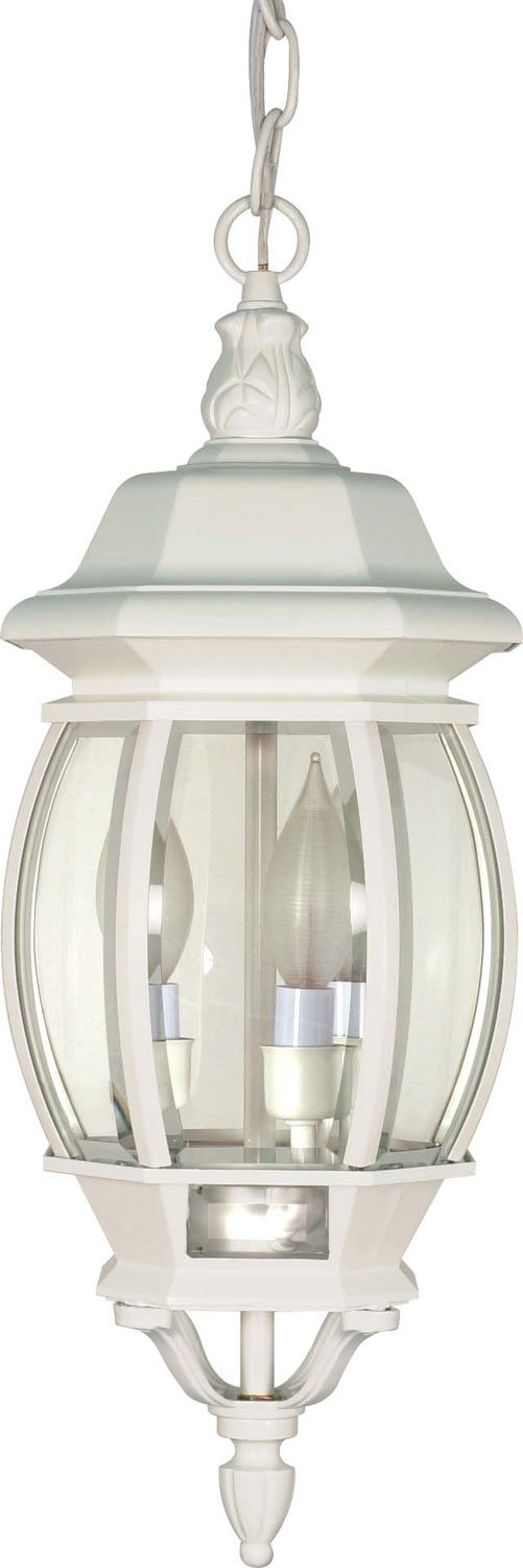 Central Park 3-Light Outdoor Lantern Pendant in White