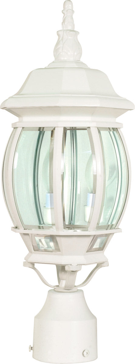 Central Park 3-Light Post Lantern in White